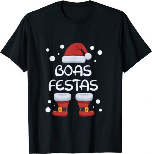 2022 Boas Festas Portuguese Christmas Santa Merry Xmas Portugal T-Shirt