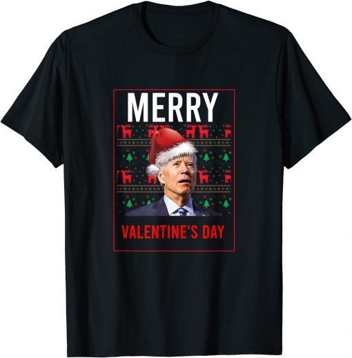 2022 Santa Joe Biden Happy valentine's day Ugly Christmas Sweater Shirts T-Shirt