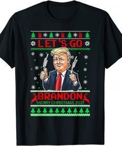 Funny Lets Go Bandon Trump 2024 Ugly Christmas Xmas T-Shirt