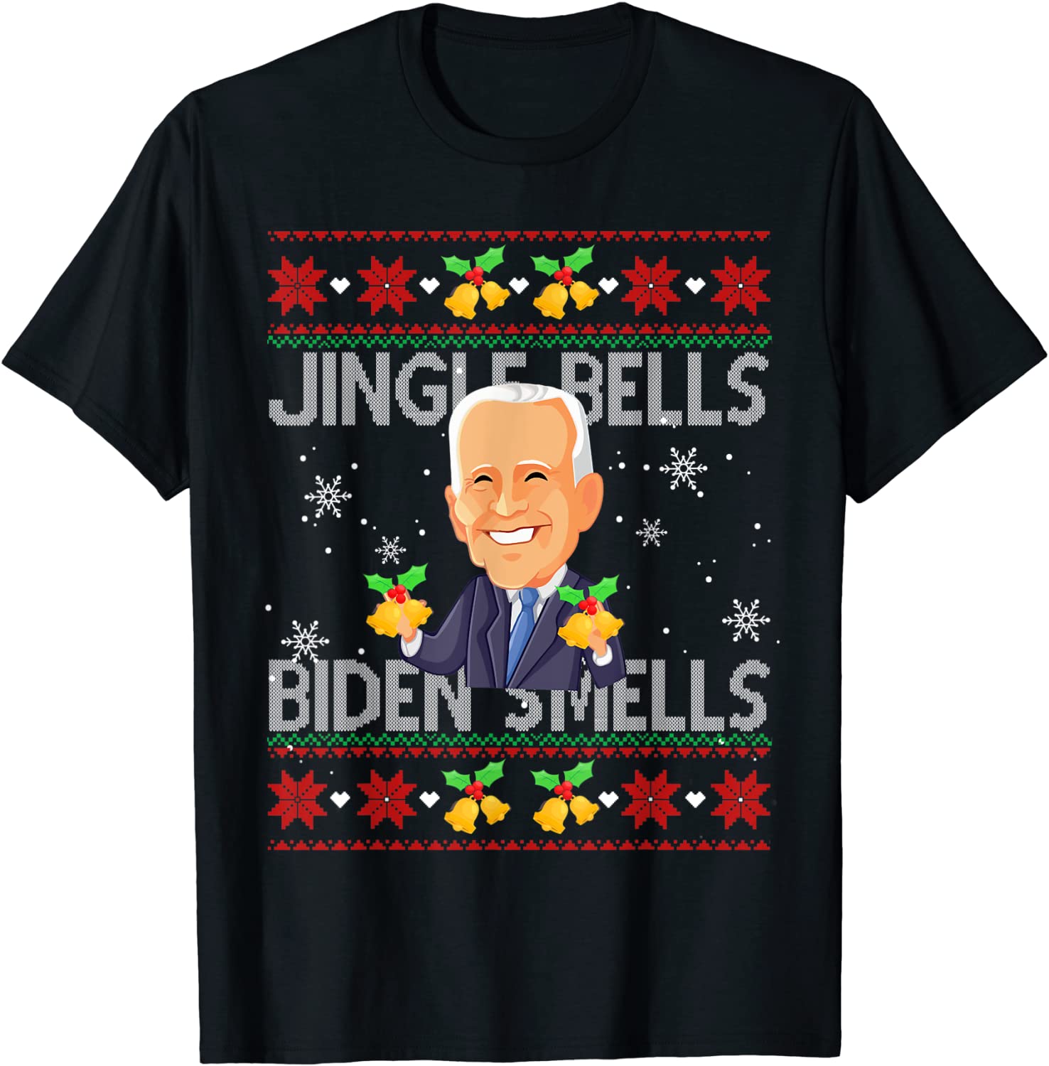 Funny Santa Joe Biden Happy Easter Ugly Christmas Sweater T-Shirt