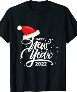 T-Shirt Happy New Year White 2022 Christmas Xmas Gift