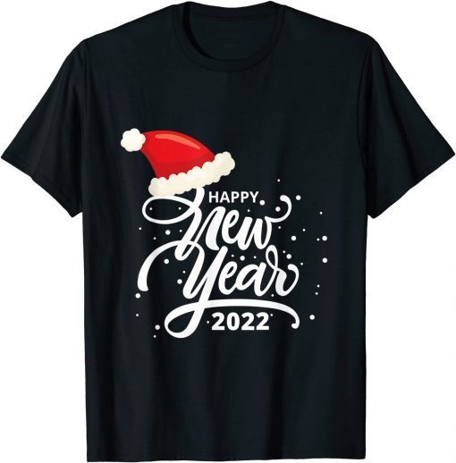 T-Shirt Happy New Year White 2022 Christmas Xmas Gift