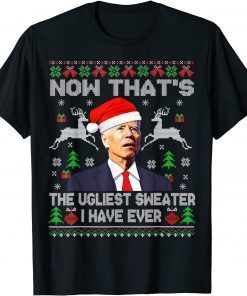 Classic Santa Joe Biden This Is My Ugliest Christmas Sweater Men T-Shirt