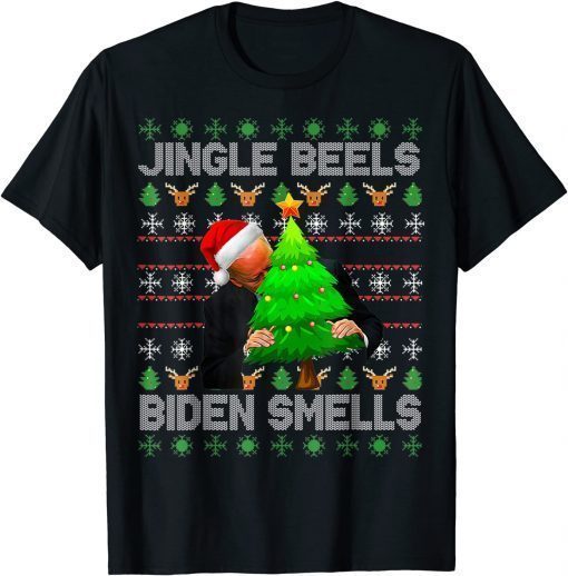 Anti Biden Jingle Bells Biden Smells Uglys Christmas Sweater Funny TShirt