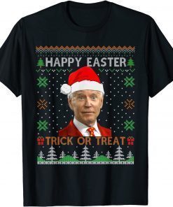 T-Shirt Happy Easter Hlw Funny Joe Biden Christmas Ugly