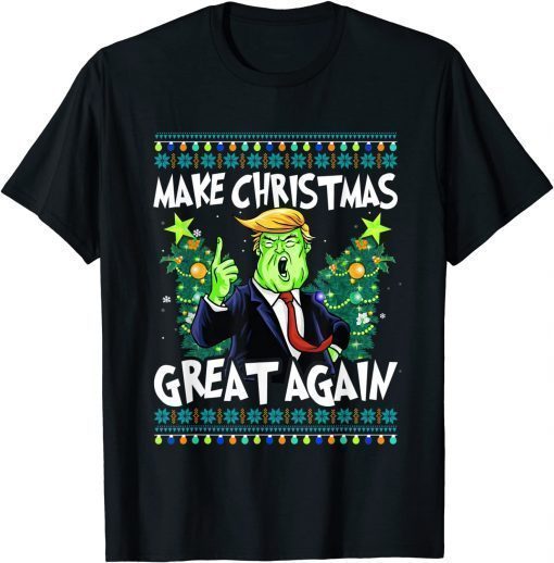 Funny Make Christmas Great Again ELF Trump Christmas T-Shirt