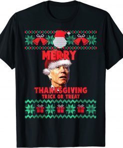 Joe Biden Santa Hat Merry Thanksgiving Christmas Tee Shirts