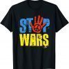 Stop Wars Peace Sign Ukraine Flag T-Shirt