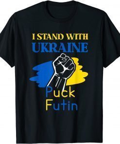 Puck Futin I Stand With Ukraine Anti Putin ,I Support Ukraine T-Shirt