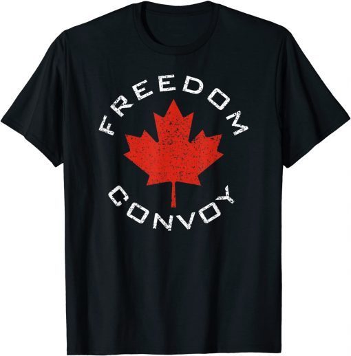 CLASSIC FREEDOM CONVOY 2022 CANADIAN TRUCKER TEES MAPLE LEAF T-Shirt