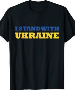 Official I stand with Ukraine I Support Ukraine Ukrainian Flag lover T-Shirt