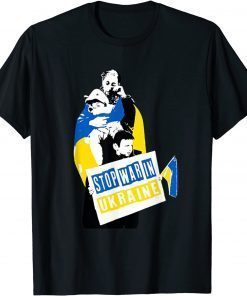 Stop War in Ukraine I Stand With Ukraine Ukrainian Flag ,No War In Ukraine Classic T-Shirt