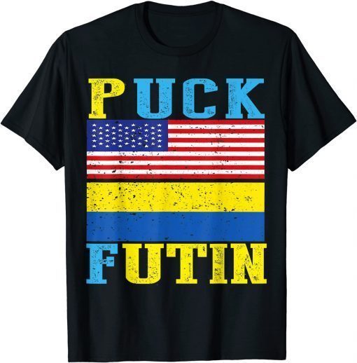 T-Shirt Puck Futin Meme I Stand With Ukraine Ukrainian Lover support