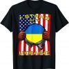 T-Shirt I Stand With Ukraine American Ukrainian Flag