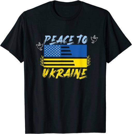 Peace to ukraine pride UKRAINIAN ROOTS, support ukraine flag TShirt