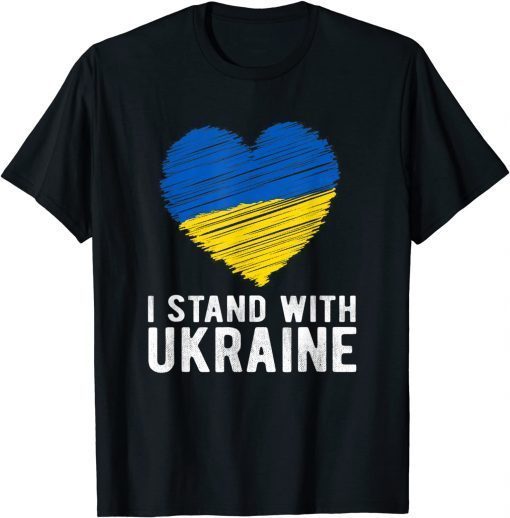 Ukrainian , I Stand with Ukraine, Support Ukraine flag Gift T-Shirt