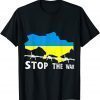 TShirt Stop The War In Ukraine Map 2022