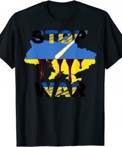 Stop Ukraine War, Peace in the World Free Ukraine Flag Classic Shirts