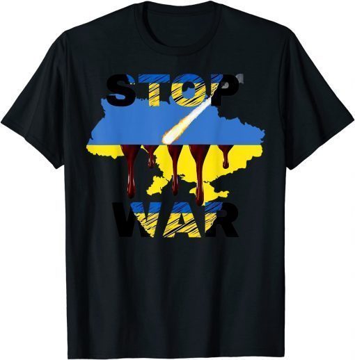 Stop Ukraine War, Peace in the World Free Ukraine Flag Classic Shirts