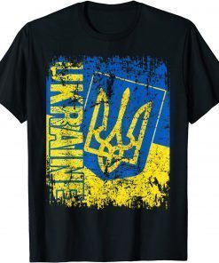 2022 UKRAINE Flag Vintage Distressed UKRAINE TShirt