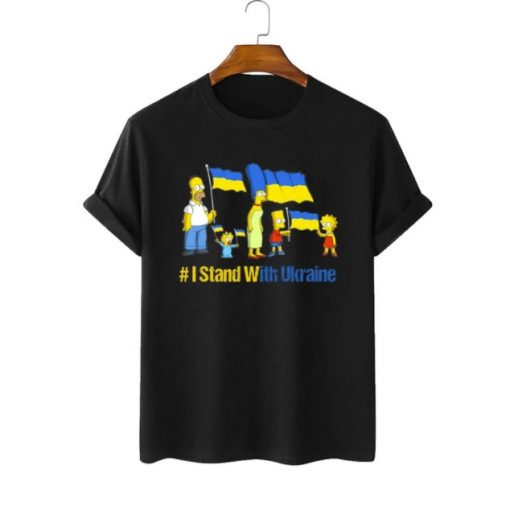 The Simpsons I stand with Ukraine, Simpsons Suport Ukraine Shirt
