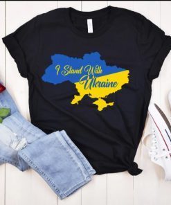 I Stand With Ukraine, Ukraine Flag Proud Ukrainian Patriotic 2022 Tee Shirts