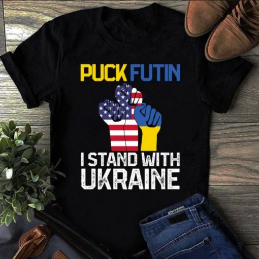 T-Shirt Ukraine Support, Puck Futin I Stand With Ukraine, Ukraine Lovers