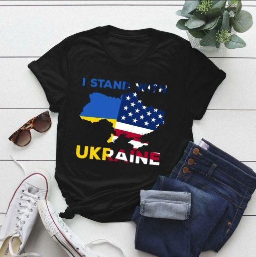 I Support Ukraine I Stand With Ukraine Ukrainian Flag ,Support Ukraine TShirt