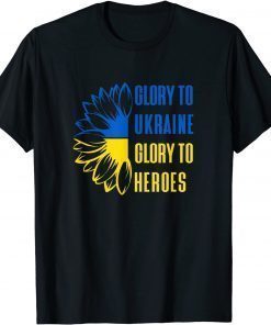 Classic Glory To Ukraine Glory to Heroes Ukrainian Motto Support T-Shirt