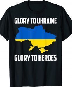 Official Glory To Ukraine Glory To Heroes Support Ukrainian People TShirt