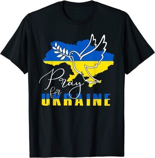 Official Pray For Ukraine Shirt Dove Flag I Stand With Ukraine Shirts