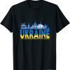 Support Ukraine Landmark Ukrainian Flag 2022 T-Shirt