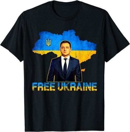 Free Ukraine I Stand With Ukraine Volodymyr Zelensky Support Classic TShirt