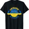 I Stand With Ukraine Flag Ukraine Strong Ukrainians Support,Stop Russian T-Shirt