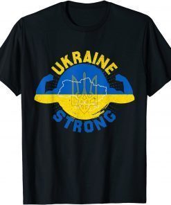 I Stand With Ukraine Flag Ukraine Strong Ukrainians Support,Stop Russian T-Shirt