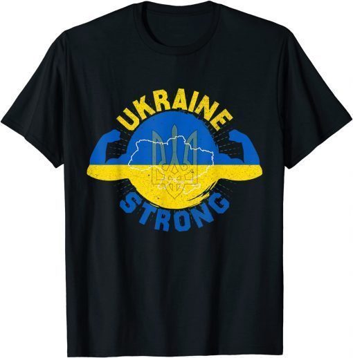 I Stand With Ukraine Flag Ukraine Strong Ukrainians Support,Stop Russian T-Shirt