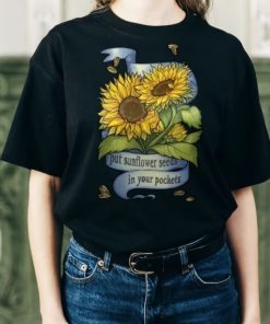 Ukraine Put Sunflower Seeds in Your Pockets Unisex Cotton,Stand With Ukraine 2022 T-Shirt
