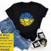 T-Shirt Ukraine ,Sunflower , Sunflower Ukraine, Distressed Sunflower