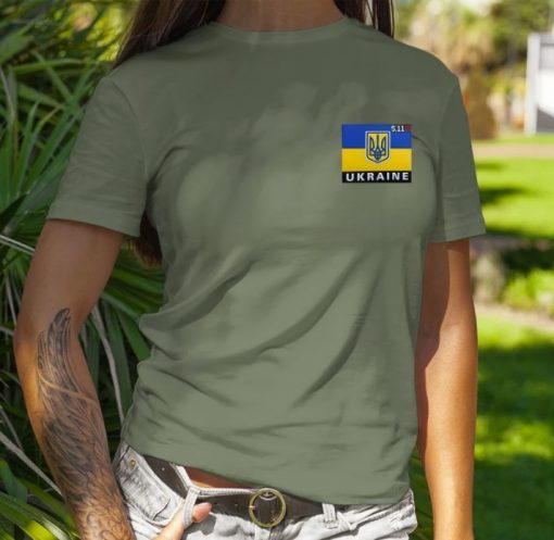 5.11 Ukraine Shirt, Ukrainian, Ukraine Strong, Tactical Ukrainian Flag Shield T-Shirt