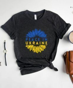 Classic Peace In Ukraine Sunflower, Stand With Ukraine Anti War TShirt