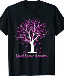 Breast Cancer Awareness Month Tree Pink Ribbon Limited Shirt