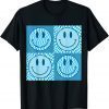 Happy Face Checkered Pattern Smile Face Meme Trendy Costume Limited Shirt