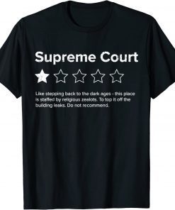 Supreme Court Review, One Star, Do Not Recommend Pro Choice Classic Shirt