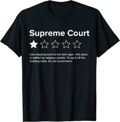 Supreme Court Review, One Star, Do Not Recommend Pro Choice Classic Shirt