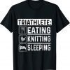 Triathlete Eating Knitting Sleeping Crocheting Sewing Wool Classic Shirt