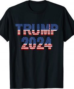 Trump 2024 Retro Vintage USA Flag Limited Shirt