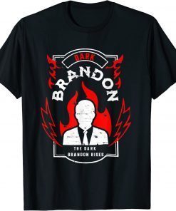 Dark Brandon Rises Funny Pro Biden Saving America USA Flag 2022 T-Shirt