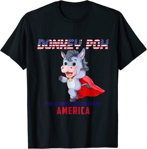 Vintage Donkey Pox The Disease Destroying America Funny Anti Biden T-Shirt