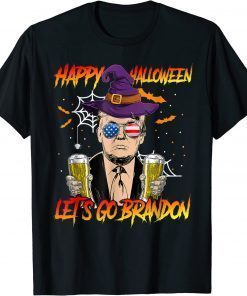 Trump Drinking Beer Halloween Costume Sarcastic Anti Biden Shirts