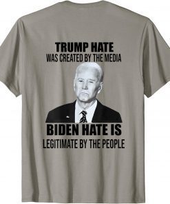 Trump hate was created by the media (on back) Funny T-Shirt
